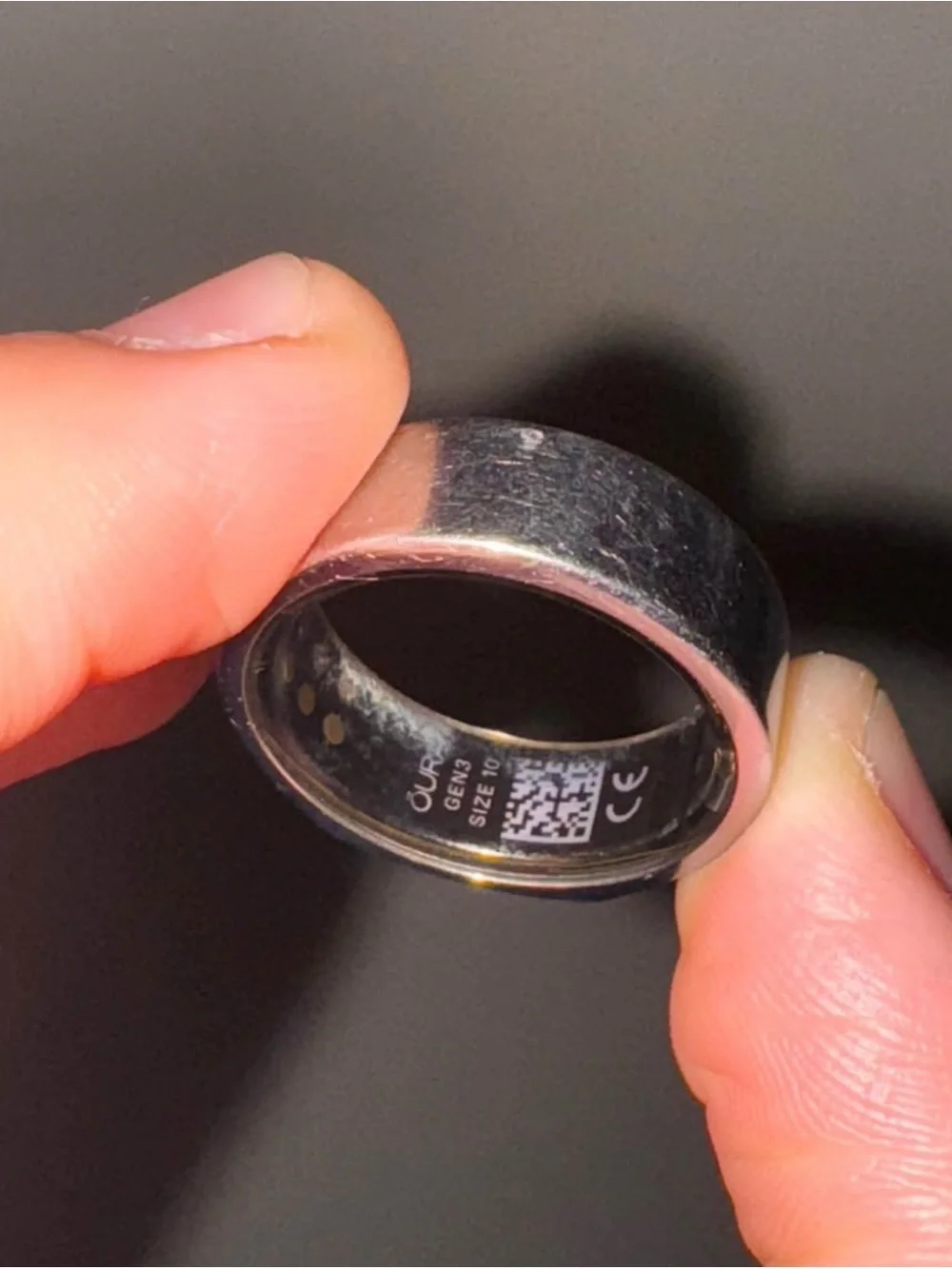 Oura Ring Gen 3 Heritage — Silver Size 10